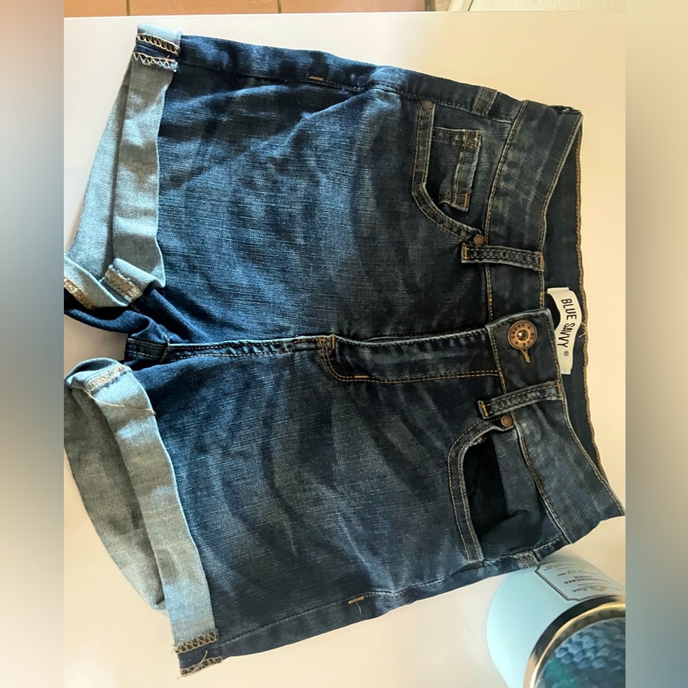 Dark denim shorts
